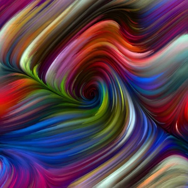 Color Swirl Serie Anordnung Bunter Bewegung Von Spektralfasern Zum Thema — Stockfoto