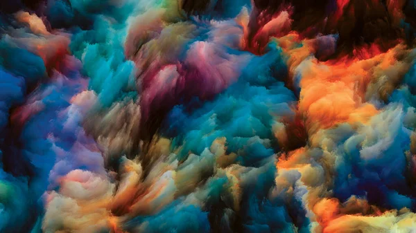 Color Swirl Serien Konstnärlig Abstraktion Bestående Färgglada Rörelser Flytande Färg — Stockfoto