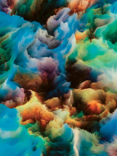 Серия Color Swirl Состав Красочного Движения Жидкой Краски Холсте Работ — стоковое фото