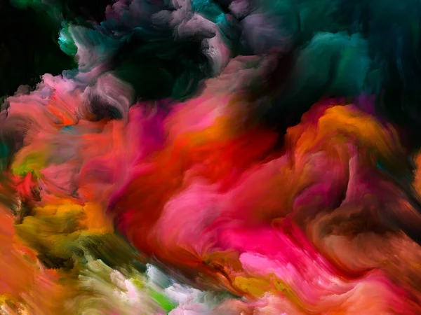 Color Swirl Series Composition Colorful Motion Liquid Paint Canvas Works — Stock Photo, Image