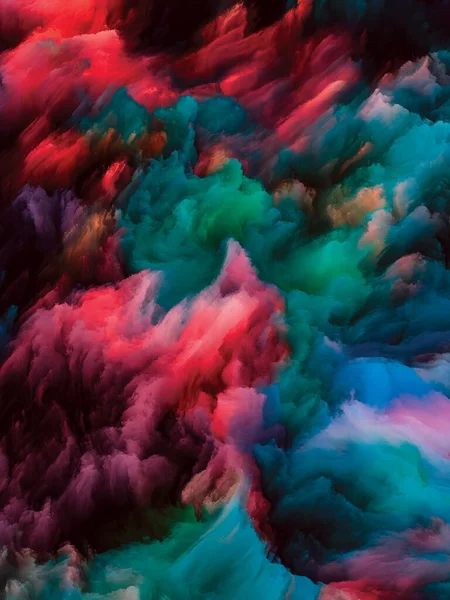 Серия Color Swirl Состав Красочного Движения Жидкой Краски Холсте Тему — стоковое фото