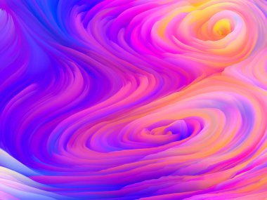 Renk Fırtınası serisi. Sanat ve tasarım konularında duvar kağıdı veya arkaplan olarak hizmet verecek üç boyutlu soyut renkli köpüğün oluşturulması