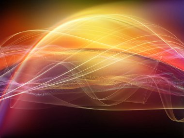 Işık dalgası serisi. Modern teknoloji ve bilim konularında sinüs dalgaları ve ışıkların oluşturulması.