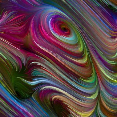 Renkli girdap serisi. Yaşam, yaratıcılık ve sanat projeleri için spektral liflerin renkli hareketlerinin bileşimi