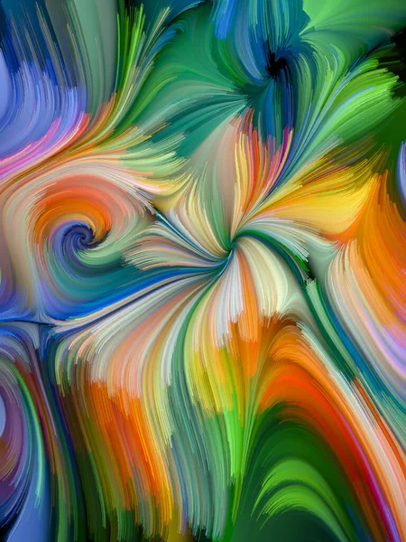 Paint Swirl Serie Zusammenspiel Detaillierter Bewegung Von Farbfasern Auf Digitaler — Stockfoto