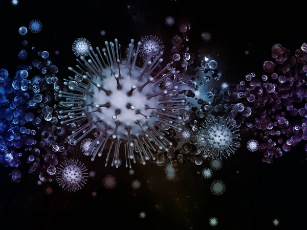 Coronavirus Reality Viral Epidemic Series Illustration Coronavirus Particles Micro Space — Stock Photo, Image