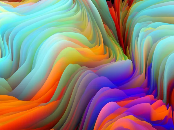 Färgstormserie Illustration Färgglada Vågor Virtuellt Skum För Att Fungera Som — Stockfoto