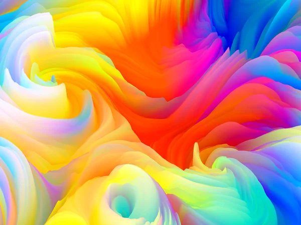彩色风暴系列 抽象饱和泡沫的三维渲染 作为艺术和设计主题的墙纸或背景 — 图库照片