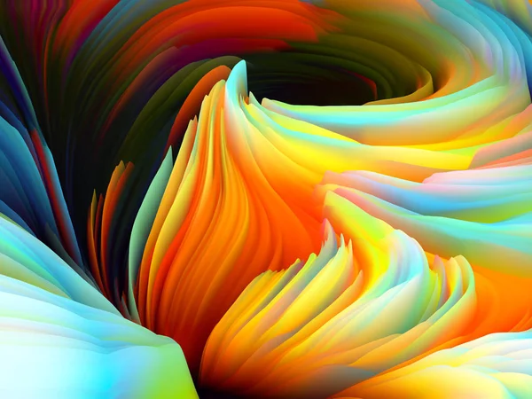 Serie Color Storm Illustrazione Onde Colorate Schiuma Virtuale Servire Sfondo — Foto Stock