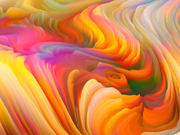 Color Storm Series Rendering Colorful Ripples Virtual Paint Serve Wallpaper — Stock Photo, Image