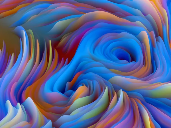 Surface Twist Dimensionell Vågserie Abstrakt Bakgrund Gjord Swirling Color Texture — Stockfoto