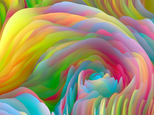 Ткань Синусов Dimensional Wave Series Упорядочение Текстуры Кружащегося Цвета Рендеринг — стоковое фото