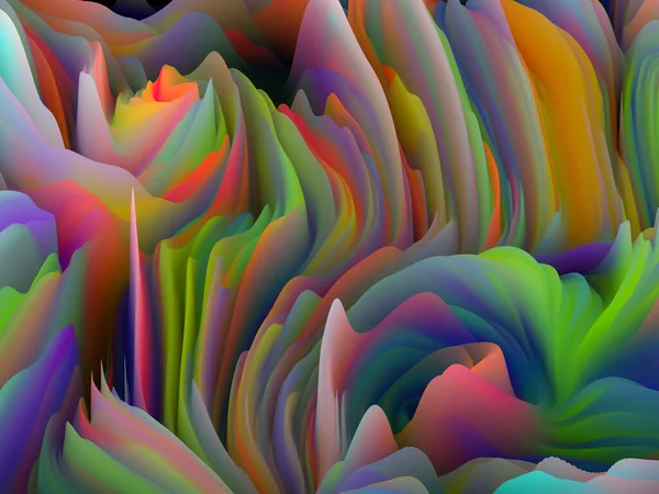 Χαοτική Επιφάνεια Σειρές Κυμάτων Διαστάσεων Σχεδιασμός Φόντου Του Στροβιλισμού Χρώμα — Φωτογραφία Αρχείου