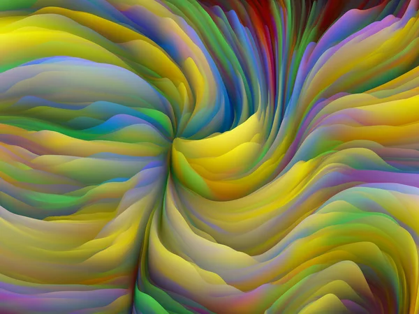 Randoms Geometri Dimensionell Vågserie Sammansättning Swirling Color Texture Rendering Slumpmässig — Stockfoto