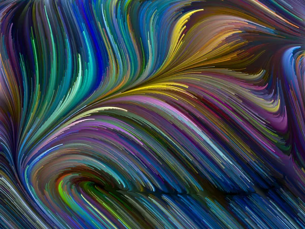 カラー ウォールシリーズ 創造性 芸術をテーマにしたスペクトル繊維のカラフルな動きの芸術的抽象化 — ストック写真