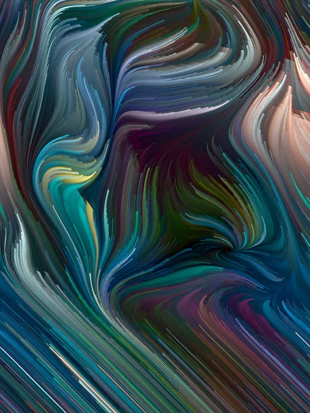 彩色漩涡系列 光谱纤维在生命 创造力和艺术主题上彩色运动的背景组成 — 图库照片