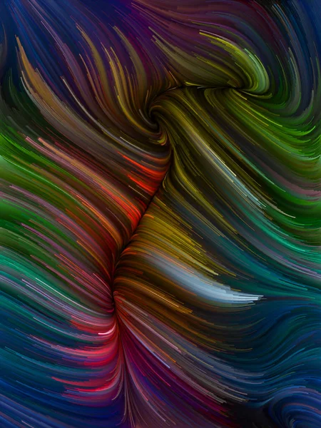 Color Swirl Serie Graphische Zusammensetzung Der Bunten Bewegung Der Spektralfasern — Stockfoto