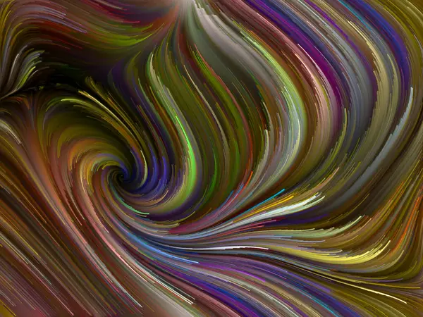 Серия Color Swirl Творческая Организация Красочного Движения Спектральных Волокон Предмета — стоковое фото
