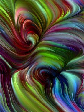 Renkli girdap serisi. Yaşam, yaratıcılık ve sanat projelerinde kullanılmak üzere spektral liflerin renkli hareketlerinden oluşan sanatsal soyutlama