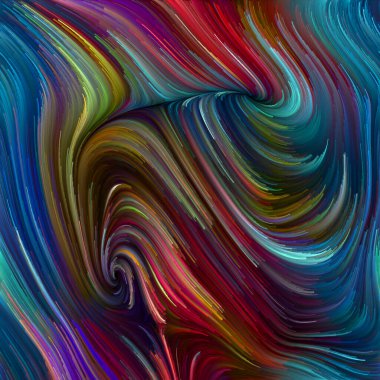 Renkli girdap serisi. Yaşam, yaratıcılık ve sanat projeleri için spektral liflerin renkli hareketlerinden oluşan tasarım