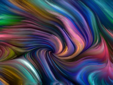 Renkli girdap serisi. Yaşam, yaratıcılık ve sanat üzerine çalışmalar için spektral liflerin renkli hareketlerinin bileşimi