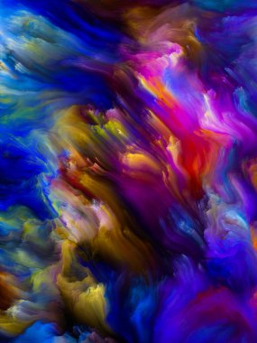 Renkli girdap serisi. Yaşam, yaratıcılık ve sanat konuları için tuvaldeki sıvının renkli hareketlerinin yaratıcı düzenlenmesi