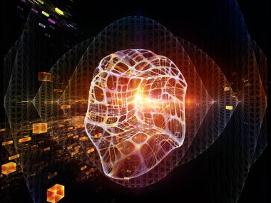 Uzay kumaşının bozulması. Topolojik şebekelerin 3 boyutlu yorumlanması ve eğitim, bilim ve modern teknoloji konularındaki soyut unsurlar