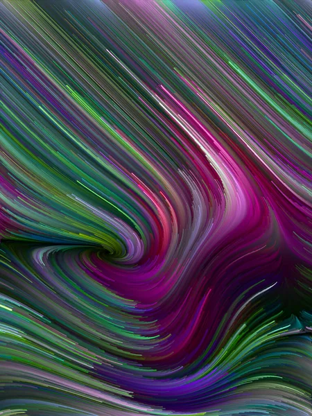 Color Swirl Series Creative Arrangement Colorful Motion Spectral Fibers Subject — Stock Photo, Image