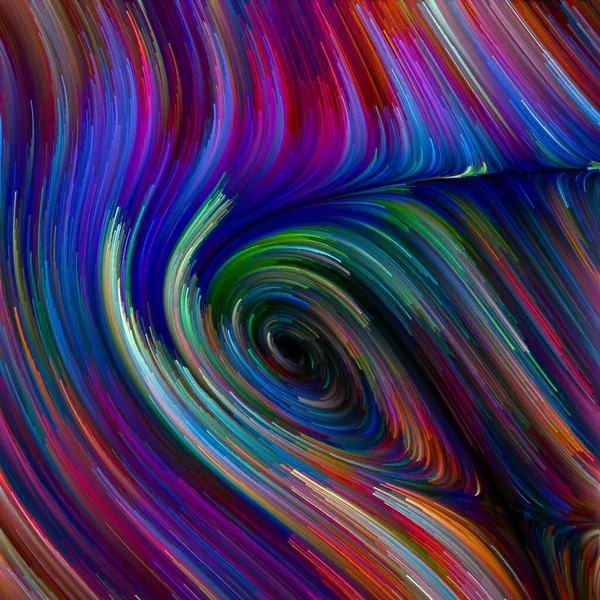 Серия Color Swirl Визуально Приятная Композиция Красочного Движения Спектральных Волокон — стоковое фото