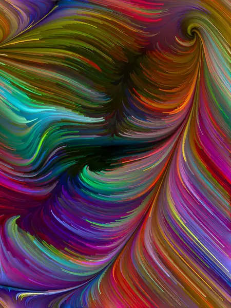 Color Swirl Series Composition Colorful Motion Spectral Fibers Metaphor Life — Stock Photo, Image