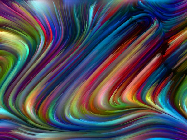 彩色漩涡系列 光谱纤维五彩缤纷的运动成分作为生命 创造力和艺术的隐喻 — 图库照片