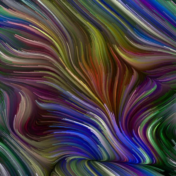 Color Swirl Serien Kreativa Arrangemang Färgglada Rörelse Spektrala Fibrer Med — Stockfoto