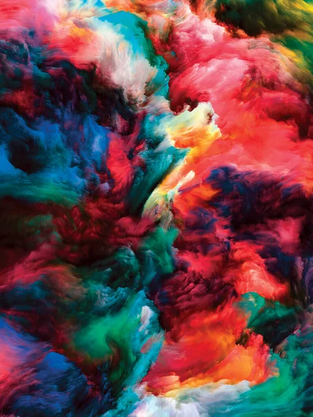 Серия Color Swirl Визуально Приятная Композиция Красочного Движения Жидкой Краски — стоковое фото