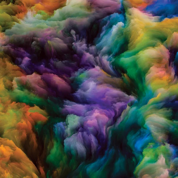 Серия Color Swirl Дизайн Состоящий Красочного Движения Жидкой Краски Холсте — стоковое фото