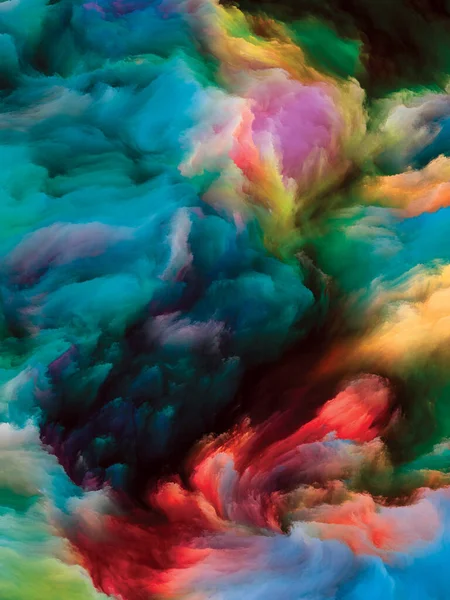 Color Swirl Serien Abstrakt Sammensætning Farverig Bevægelse Flydende Maling Lærred - Stock-foto