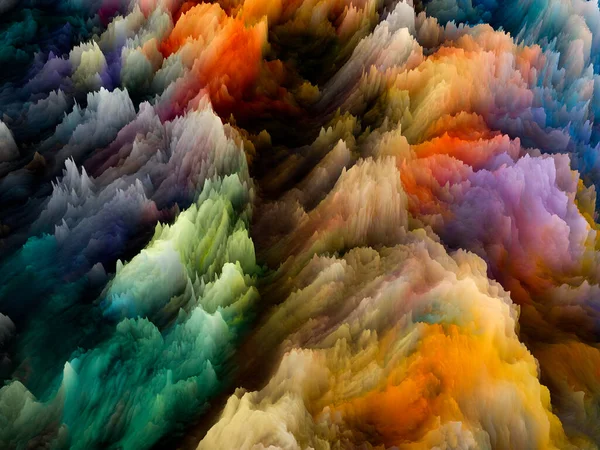 Canvas Close Σειρά Εικόνα Απόδοση Πολύχρωμου Fractal Χρώματος Εννοιολογική Συνάφεια — Φωτογραφία Αρχείου