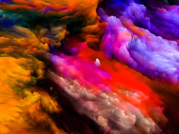 Canvas Close Series Composition Rendering Colorful Fractal Paint Projects Design — Stock Photo, Image