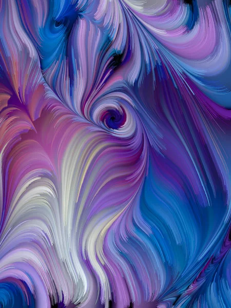 Серия Paint Swirl Взаимодействие Детального Движения Волокон Краски Цифровом Полотне — стоковое фото