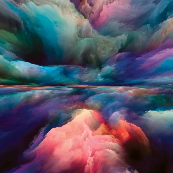 Dreamland Landscapes Mind Series Arrangement Bright Paint Motion Gradients Surreal — Stock Photo, Image