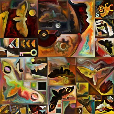 Şifre: Arama. Gizli şifre serisi. İnsan siluetlerinden, sanat dokularından ve renklerinden oluşan tasarım iç hayat, drama, şiir ve algı projelerinde arka plan görevi görecek şekilde etkileşim içinde.