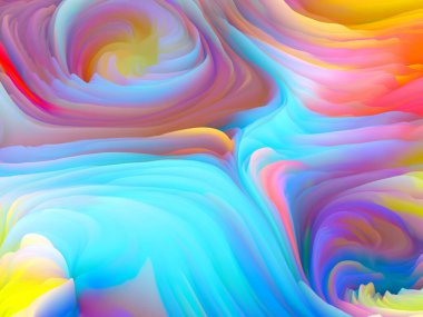 Renk Fırtınası serisi. Sanal köpüğün, sanat ve tasarım konularında duvar kağıdı veya arkaplan görevi görmesi için 3B canlandırması