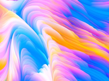 Renk Fırtınası serisi. Sanal köpüğün, sanat ve tasarım konularında duvar kağıdı veya arkaplan görevi görmesi için 3B canlandırması