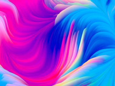 Renk Fırtınası serisi. Sanal köpüğün, sanat ve tasarım konularında duvar kağıdı veya arkaplan görevi görmesi için 3B canlandırması