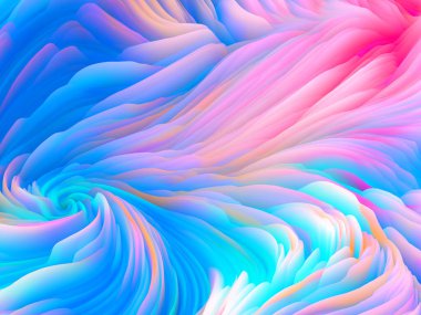 Renk Fırtınası serisi. Sanal köpüğün, sanat ve tasarım konularında duvar kağıdı veya arkaplan görevi görmesi için 3B canlandırması