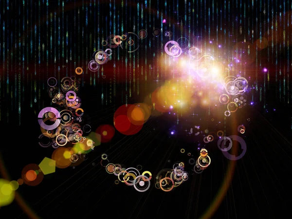 Serie Digitaler Strahler Hintergrund Von Zahlen Und Virtuellem Teilchenspiel Zum — Stockfoto