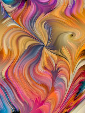 Boya girdabı serisi. Tasarım, yaratıcılık ve sanatla ilgili dijital tuval üzerindeki boya liflerinin detaylı hareketlerinden oluşan soyut tasarım