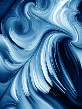 Boya girdabı serisi. Tasarım, yaratıcılık ve sanatla ilgili dijital tuval üzerindeki boya liflerinin detaylı hareketlerinden oluşan soyut tasarım