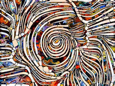 Tasarım Parçaları. Lekeli Camlar Birliği serisi. Parçalanma, sanat, şiir ve tasarım birliğiyle ilgili projeler için renk ve doku parçalarının arkaplanı