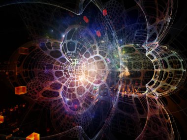 Uzay kumaşının bozulması. Topolojik şebekelerin 3 boyutlu yorumlanması ve eğitim, bilim ve modern teknoloji konularındaki soyut unsurlar