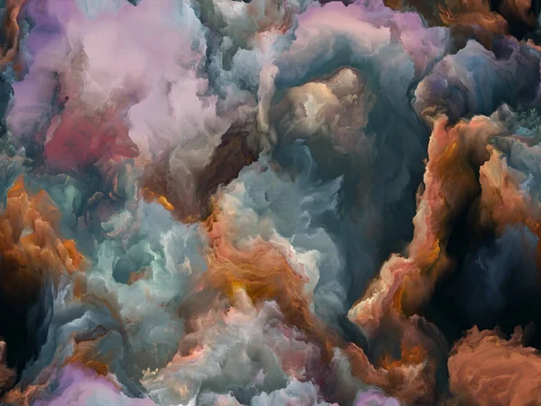 Textura Pintura Relieve Orgánico Que Asemeja Atmósfera Turbulenta Del Planeta — Foto de Stock